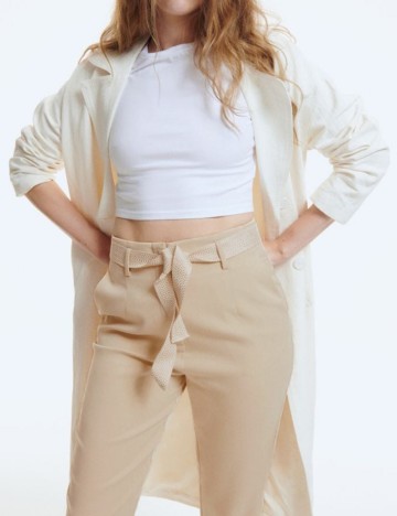 Pantaloni Reserved, crem