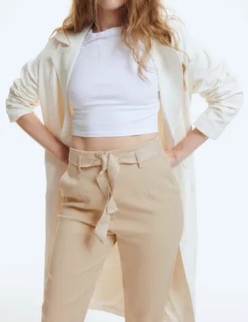 Pantaloni Reserved, crem
