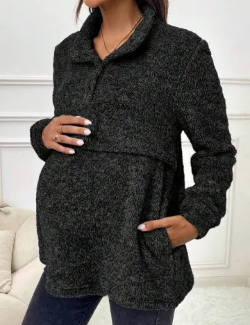 Pulover SHEIN Maternity, gri