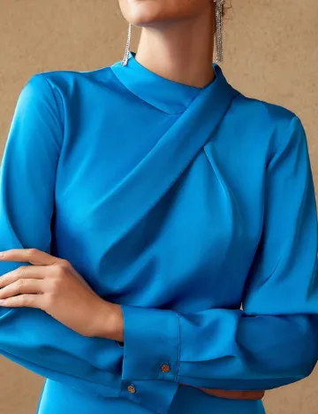 Rochie medie MOTF, albastru Albastru