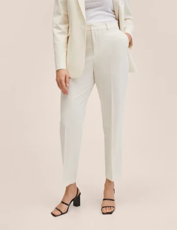 Pantaloni Mango, ecru