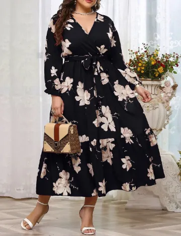Rochie lunga SHEIN CURVE, negru Negru