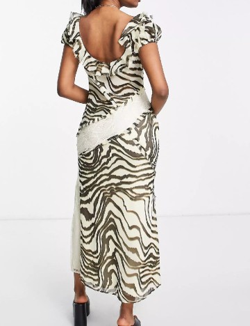 Rochie lunga ASOS, crem
