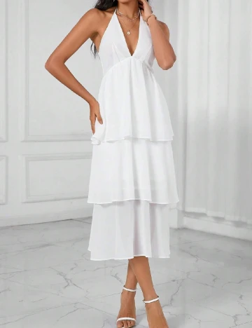 Rochie medie SHEIN, alb