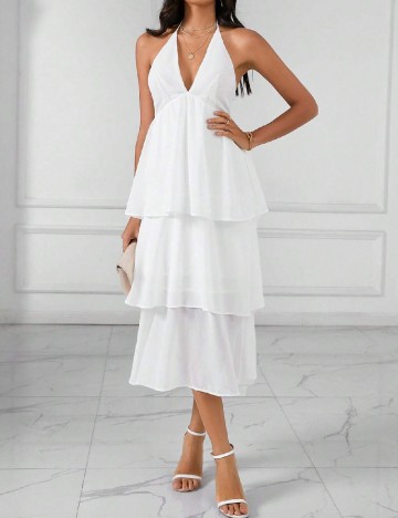 Rochie medie SHEIN, alb