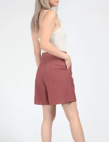 Pantaloni scurti Only, roz pudra inchis