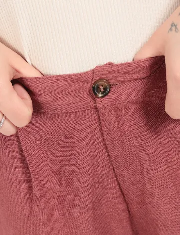 Pantaloni scurti Only, roz pudra inchis