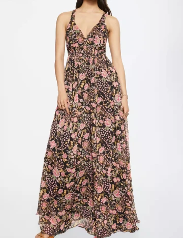 Rochie lunga Mango, floral print Floral print