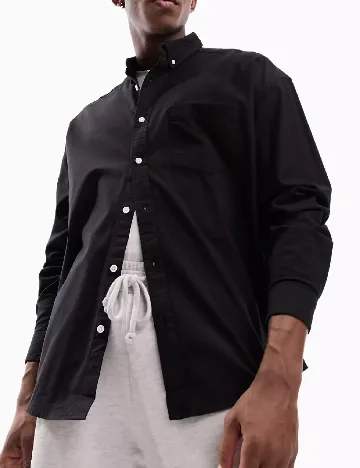 Camasa ASOS, negru Negru