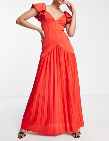 Rochie lunga ASOS, rosu