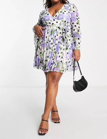 Rochie scurta ASOS Curve, alb