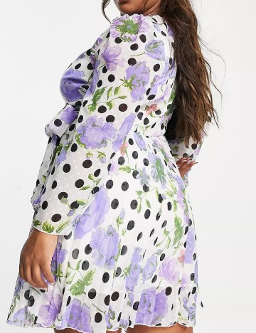 Rochie scurta ASOS Curve, alb