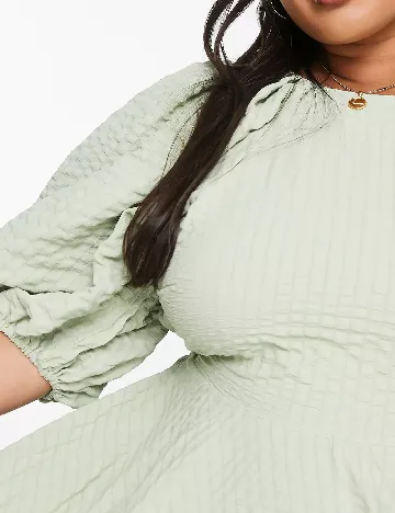 Rochie scurta ASOS Curve, verde