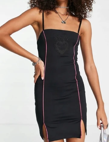 Rochie scurta Reclaimed Vintage, negru