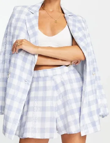 Pantaloni scurti ASOS, albastru Albastru