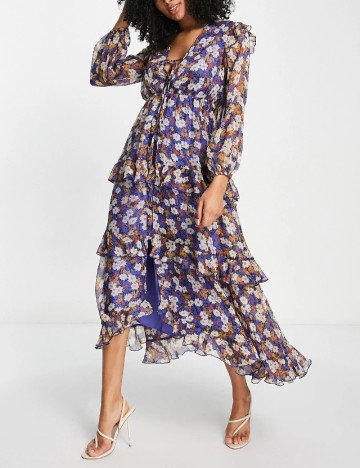Rochie medie ASOS, albastru