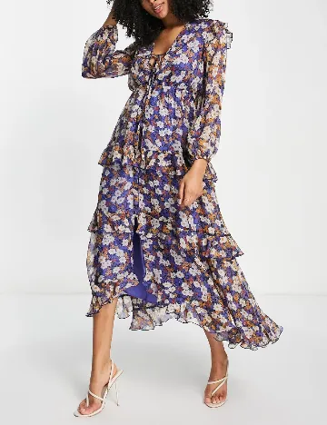 Rochie medie ASOS, albastru Albastru