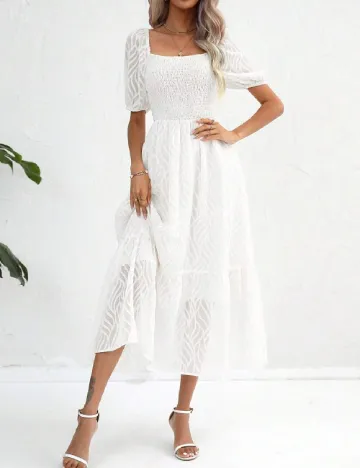 Rochie medie SHEIN, alb Alb