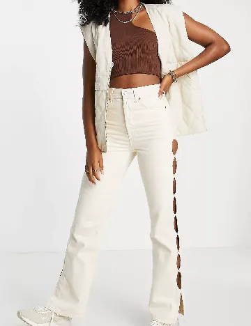 Blugi Top Shop, crem Crem