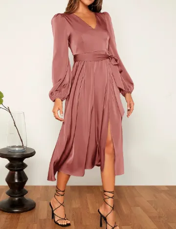 Rochie medie SHEIN, roz pudra inchis Roz