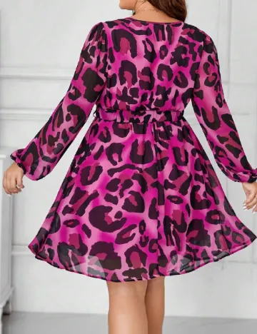 Rochie scurta SHEIN CURVE, roz Roz