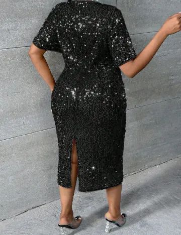 Rochie medie SHEIN CURVE, negru Negru