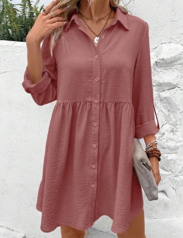 Rochie scurta SHEIN, roz pudra
