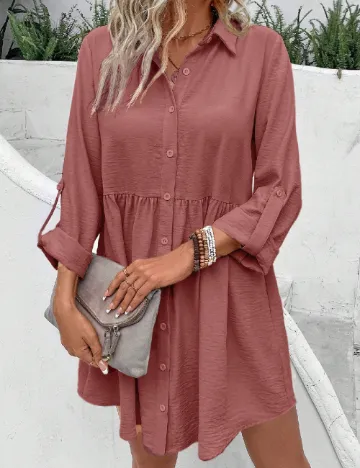Rochie scurta SHEIN, roz pudra Roz