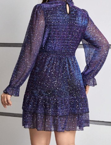 Rochie scurta SHEIN CURVE, bleumarin