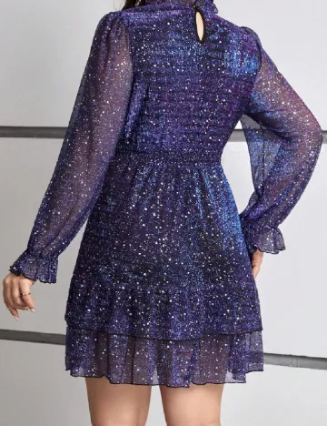 Rochie scurta SHEIN CURVE, bleumarin Albastru