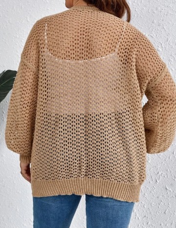 Cardigan SHEIN CURVE, maro