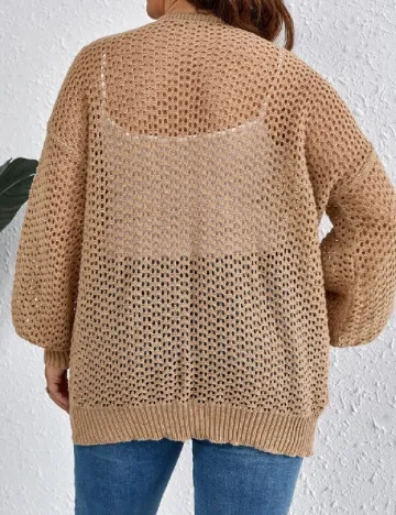 Cardigan SHEIN CURVE, maro Maro