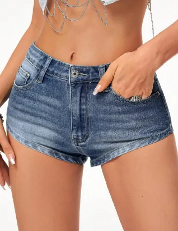 Pantaloni scurti SHEIN, albastru