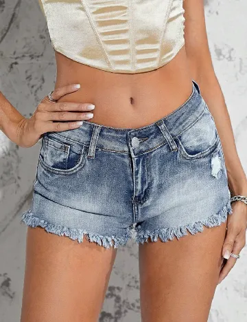 Pantaloni scurti SHEIN, albastru