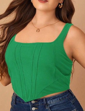 Top SHEIN CURVE, verde