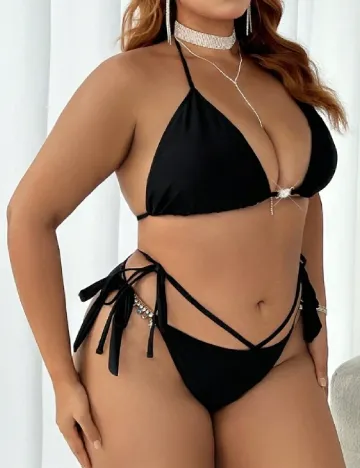 Costum de baie SHEIN CURVE, negru Negru