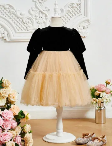Rochie Shein Kids, crem/negru Crem