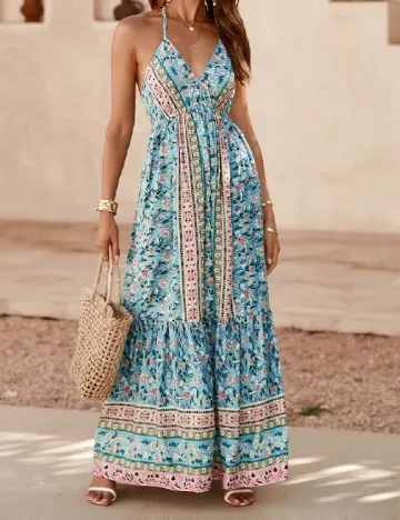 Rochie lunga SHEIN, albastru Albastru