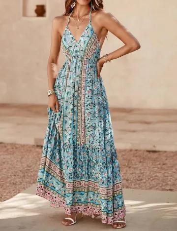 Rochie lunga SHEIN, albastru Albastru