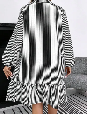Rochie scurta SHEIN CURVE, alb/negru Alb