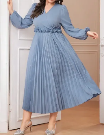 Rochie medie SHEIN CURVE, albastru Albastru