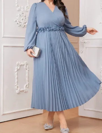 Rochie medie SHEIN CURVE, albastru Albastru