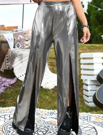 Pantaloni SHEIN, argintiu Gri
