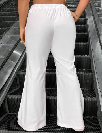 Pantaloni SHEIN CURVE, alb