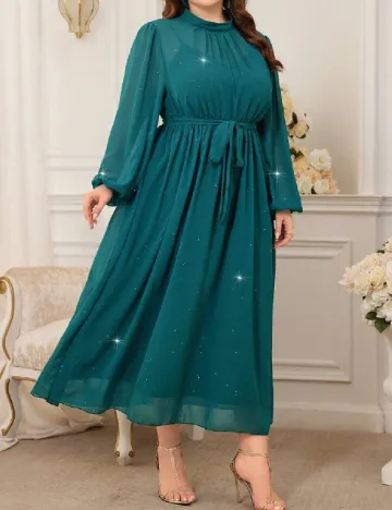 Rochie medie SHEIN CURVE, turcoaz Verde
