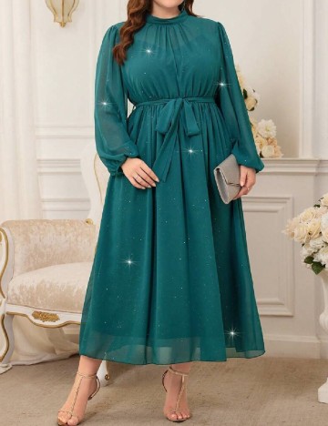 Rochie medie SHEIN CURVE, turcoaz