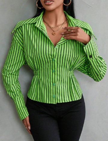 Camasa SHEIN, verde