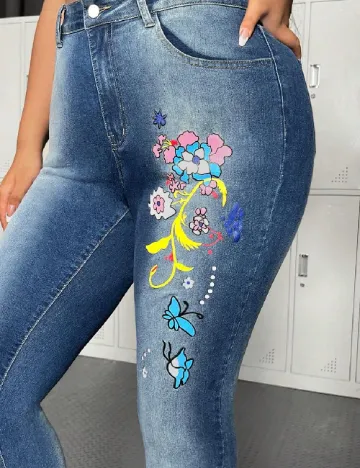 Blugi SHEIN CURVE, albastru Albastru
