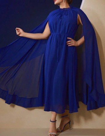 Rochie medie SHEIN CURVE, albastru