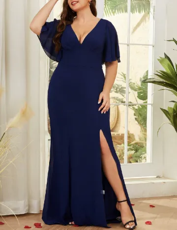Rochie lunga SHEIN CURVE, bleumarin Albastru
